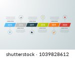 timeline infographics template... | Shutterstock .eps vector #1039828612