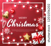 merry christmas background with ... | Shutterstock .eps vector #1201056202