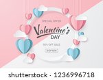 valentines day sale background... | Shutterstock .eps vector #1236996718