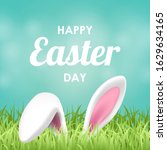 happy easter background with... | Shutterstock .eps vector #1629634165