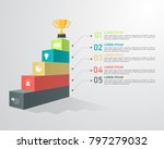 stair infographics template for ... | Shutterstock .eps vector #797279032