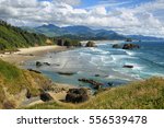 View of Cannon Beach and Indian beach in Ecola State park Oregon