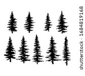 vector spruce tree  ink plant... | Shutterstock .eps vector #1684819168