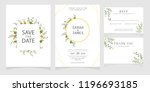 wedding invitation card... | Shutterstock .eps vector #1196693185