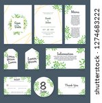 wedding invitation card... | Shutterstock .eps vector #1274683222