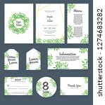 wedding invitation card... | Shutterstock .eps vector #1274683282