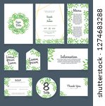 wedding invitation card... | Shutterstock .eps vector #1274683288