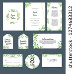 wedding invitation card... | Shutterstock .eps vector #1274683312