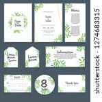 wedding invitation card... | Shutterstock .eps vector #1274683315