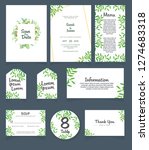 wedding invitation card... | Shutterstock .eps vector #1274683318