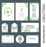 wedding invitation card... | Shutterstock .eps vector #1281272062