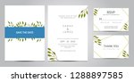 wedding invitation card... | Shutterstock .eps vector #1288897585