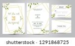 wedding invitation card... | Shutterstock .eps vector #1291868725