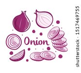 hand drawn onion collection... | Shutterstock .eps vector #1517469755