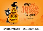 happy halloween day  with... | Shutterstock .eps vector #1533004538