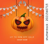 happy halloween party. cute... | Shutterstock .eps vector #2021560715