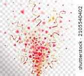 golden confetti explosion with... | Shutterstock .eps vector #2105540402