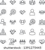 thin line icon set   handshake... | Shutterstock .eps vector #1391275445