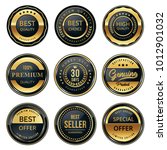 quality badge and labels set | Shutterstock .eps vector #1012901032