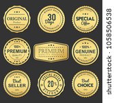 golden seal label badge stamp... | Shutterstock .eps vector #1058506538