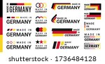 made in germany logo labels set ... | Shutterstock .eps vector #1736484128