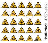 set of warning signs. triangle... | Shutterstock .eps vector #1780771412
