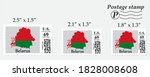 belarus flag map on postage... | Shutterstock .eps vector #1828008608