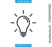 light bulb icon vector logo... | Shutterstock .eps vector #1406934482