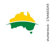 australia map logo design... | Shutterstock .eps vector #1764603245