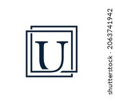 letter u with two squares logo... | Shutterstock .eps vector #2063741942