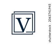 letter v with two squares logo... | Shutterstock .eps vector #2063741945