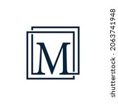letter m with two squares logo... | Shutterstock .eps vector #2063741948