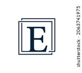 letter e with two squares logo... | Shutterstock .eps vector #2063741975