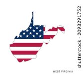 map of west virginia with usa... | Shutterstock .eps vector #2093291752