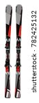 Pair of black skis   isolated