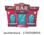 Cocktail Bar Entrance Cartoon...