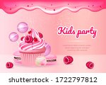 kids party realistic vector... | Shutterstock .eps vector #1722797812