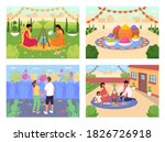 indian holidays flat color... | Shutterstock .eps vector #1826726918