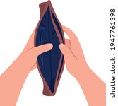 empty wallet flat concept... | Shutterstock .eps vector #1947761398