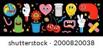 sticker pack of funny cartoon... | Shutterstock .eps vector #2000820038