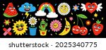 sticker pack of funny cartoon... | Shutterstock .eps vector #2025340775