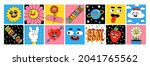funny cartoon characters.... | Shutterstock .eps vector #2041765562