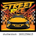 street race supercar banner... | Shutterstock .eps vector #1831258615