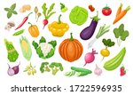 a large set of vegetables.... | Shutterstock .eps vector #1722596935