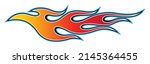 racing flame car sticker tribal ... | Shutterstock .eps vector #2145364455