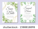 wedding invitation card... | Shutterstock .eps vector #1588818898