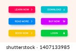 vector monochrome web buttons... | Shutterstock .eps vector #1407133985