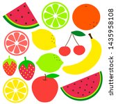 tropical and exotic fruits... | Shutterstock .eps vector #1435958108