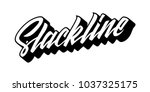 slackline lettering logo... | Shutterstock .eps vector #1037325175