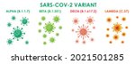 set of coronavirus or sars cov... | Shutterstock .eps vector #2021501285